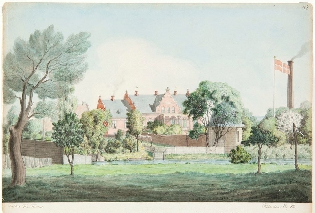 J.T. Tuxen, View of Ribe at Langebro, no date