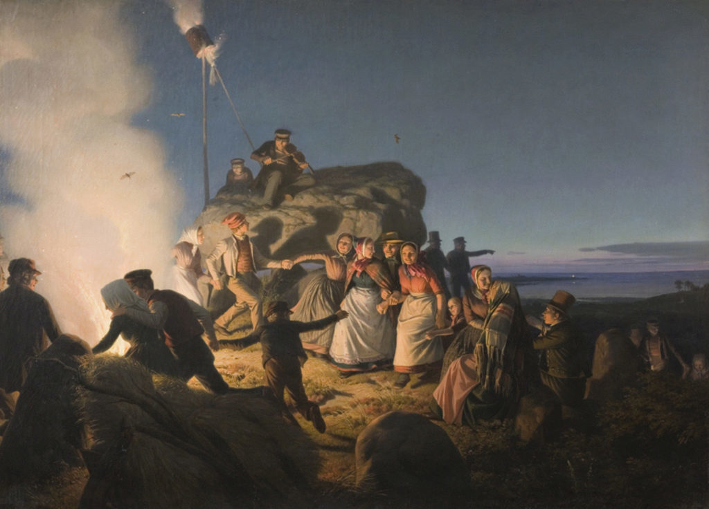 Jørgen Sonne. "Sct. Hans aften". 1860. Ribe Kunstmuseum.