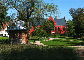 Ribe Kunstmuseum set fra haven