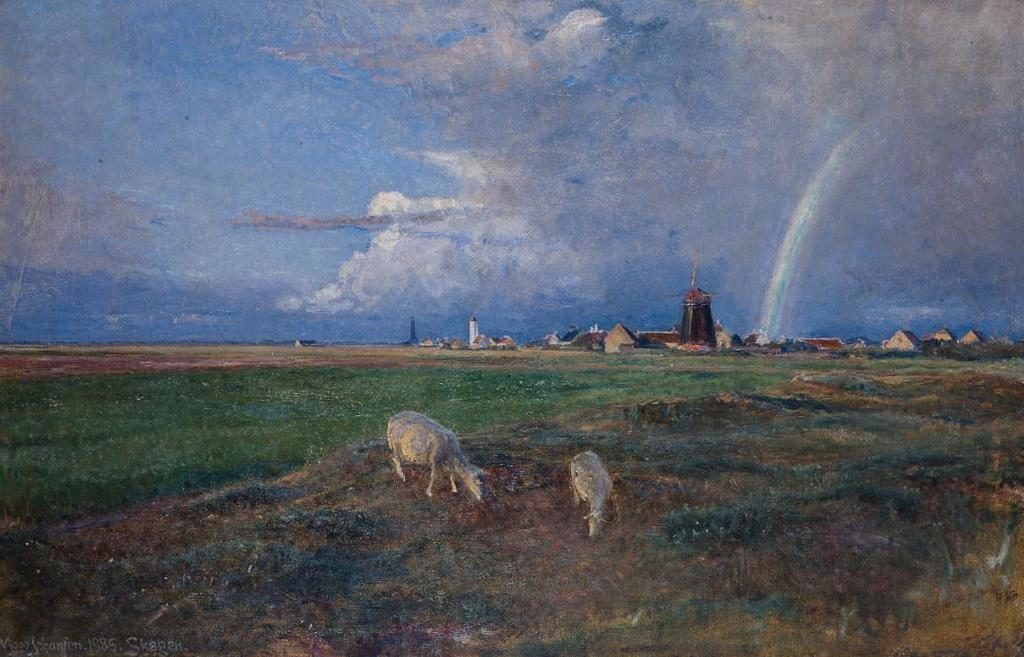 Viggo Johansen: Skagen Østerby nach Regen, 1885, Skagens Kunstmuseer