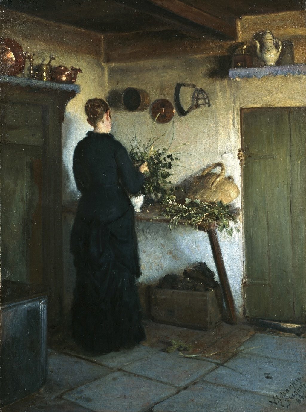 Viggo Johansen, "Køkkeninteriør", 1884