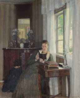 Reading woman