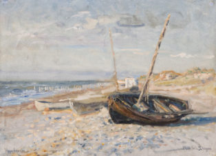 Boats on the beach of the Skaw
