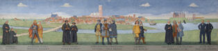 Frieze with famous Ribe citizens