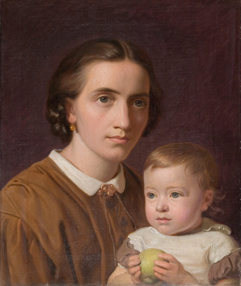 Portrait of Caroline Amalie Hansen and her Son