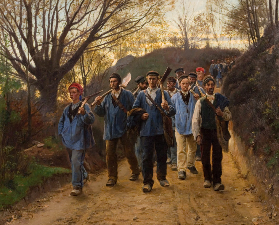 Franske arbejdere i hulvej