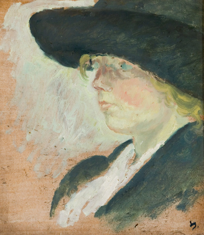 Else with a black hat. The actress Else Gunløgsen