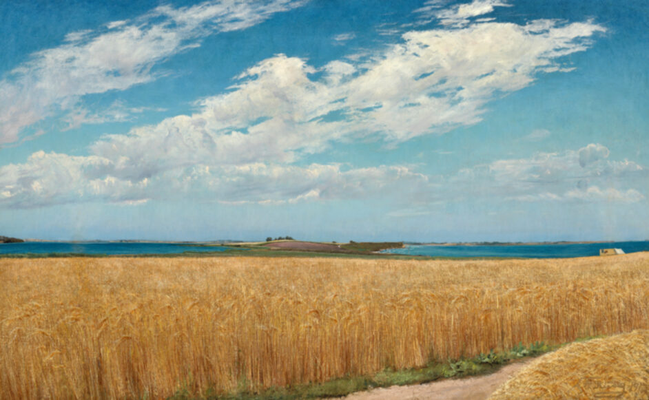 Summer Day on Enø Island with a Field of Ripe Grain in the Foreground