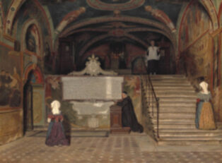 Parti af kryptkirken i klosteret St. Benedetto ved Subiaco