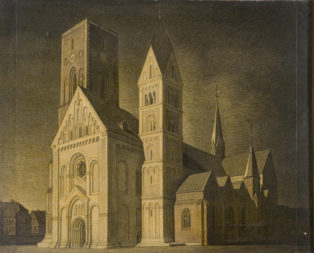 Domkirken i Ribe ved nat