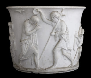 Baptismal Font depicting the Baptism of Christ (sketch)