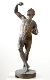 Dancing faun with castanets